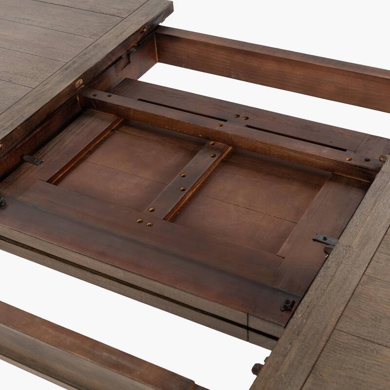 The Gray Barn Fairview Driftwood Reclaimed Pine 94-inch Extension Dining Table