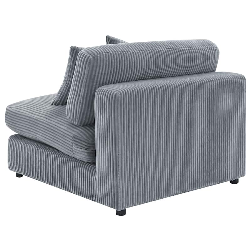 Blaine Contemporary Upholstered Armless Chair Fog