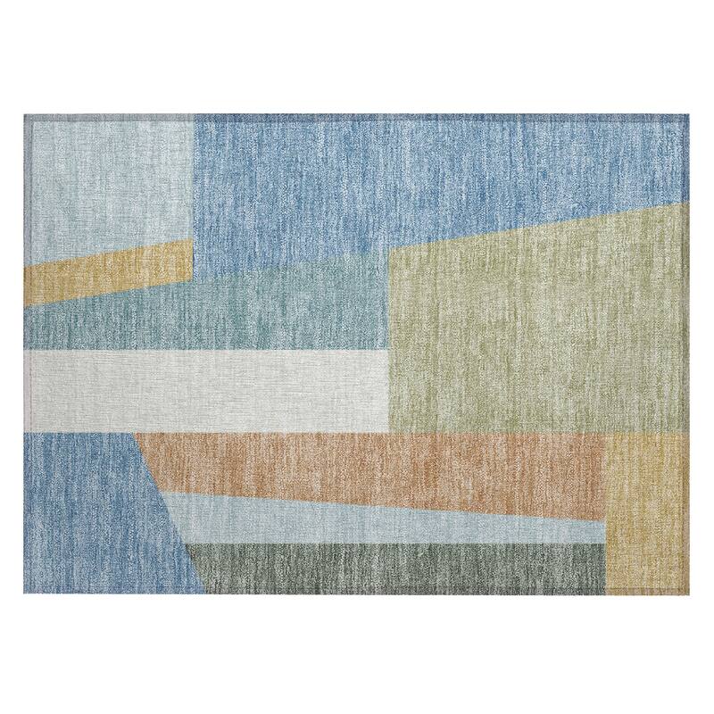 Machine Washable Indoor/ Outdoor Contemporary Jolie Chantille Rug