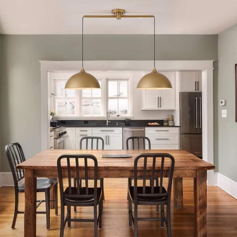 2 Pack bulbs light gold light fixtures metal pendant light