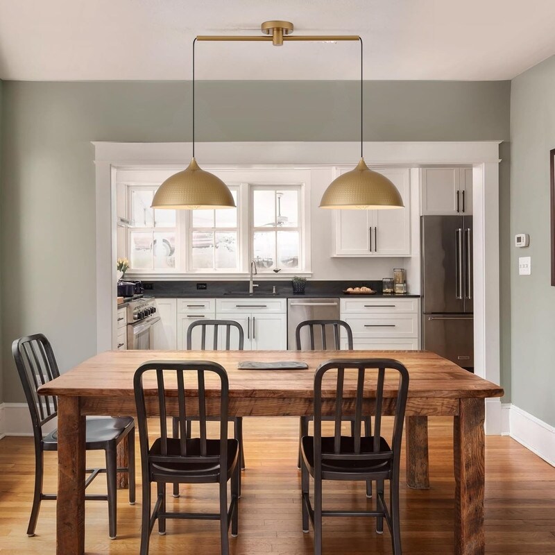 2 Pack bulbs light gold light fixtures metal pendant light