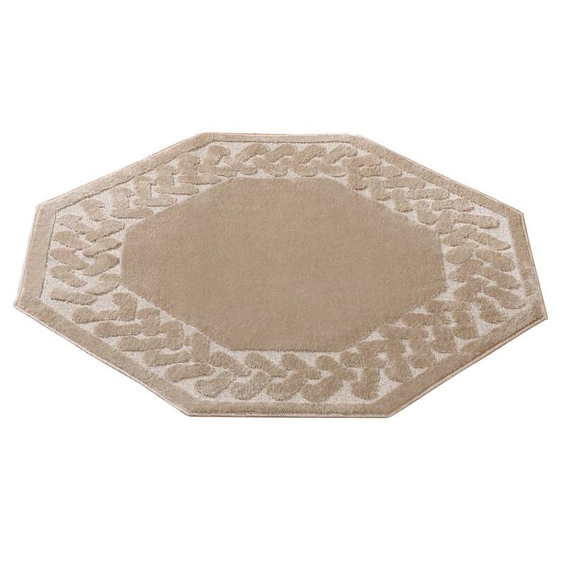 Herringbone Trim Skid-Resistant Backing Accent Rugs