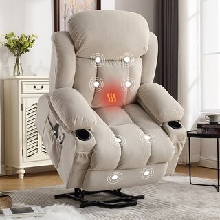 Power Massage Chair with Lumbar Heat, Electric Lift Recliner Chairs ...