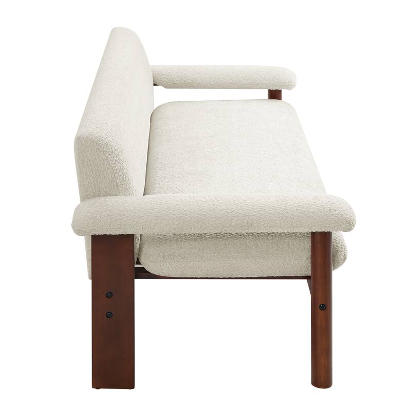 72.8" Upholstered Loveseat Sofa for Small Space, Living Room Couch with Armrest and Wood Frame