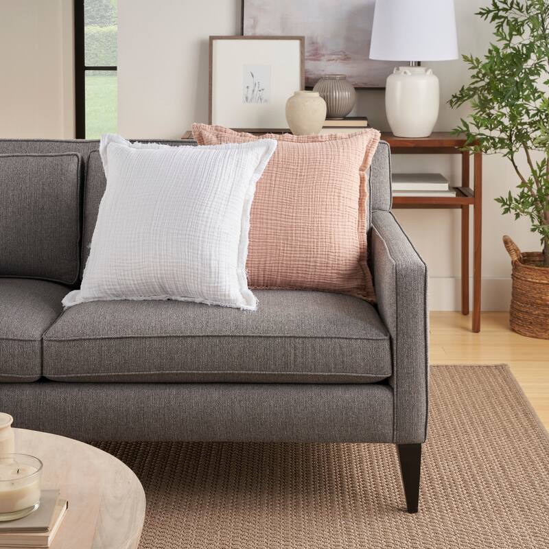 Mina Victory Sofia Solid Throw Pillow