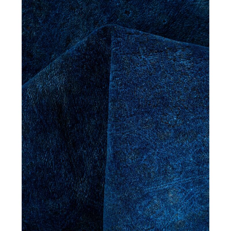 Overdyed One-of-a-Kind Hand-Knotted Area Rug - Blue - 4' 2" x 6' 6"