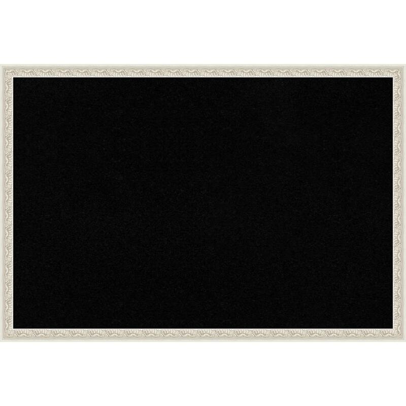 Bethany Silver Wood Framed Cork Board - Bulletin Board, Organization Board, Pin Board