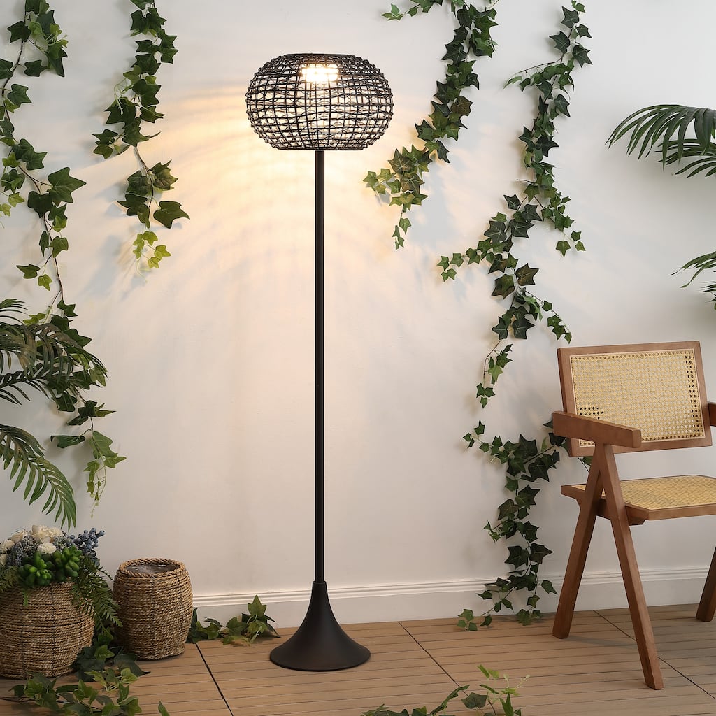 58" Integrated Indoor/Outdoor LED Solar Powered Floor Lamp
