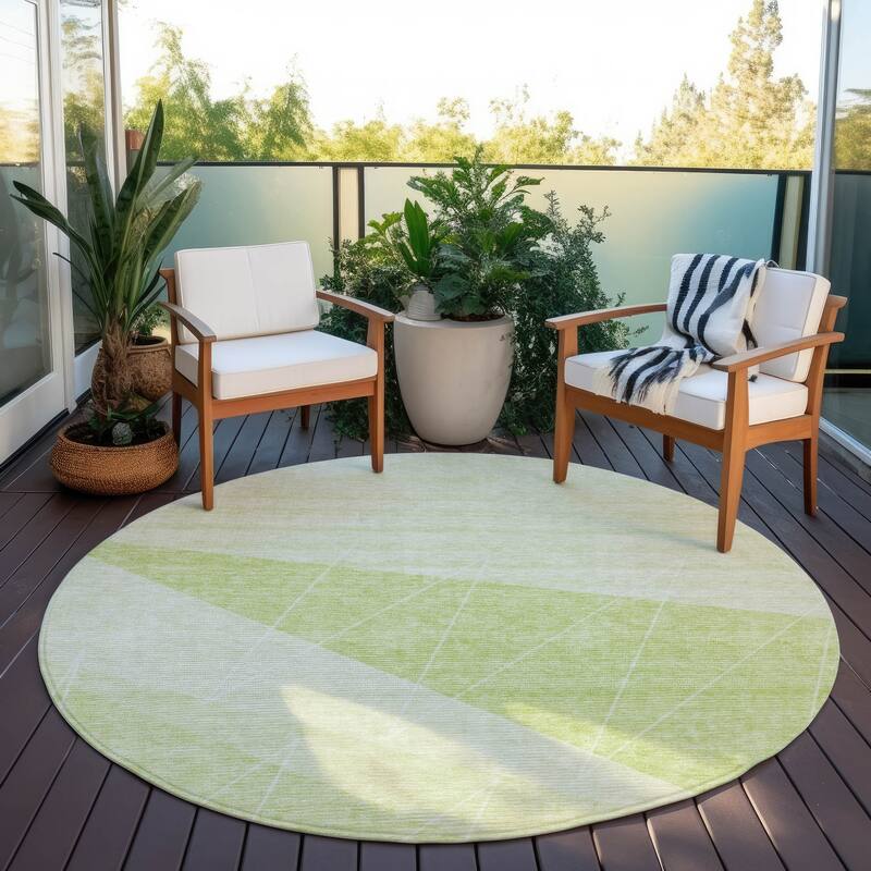 Machine Washable Indoor/ Outdoor Chantille Modern Prism Rug