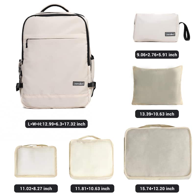 9-Piece Set ABS+PC Hardshell Carry on Luggage Set with bags