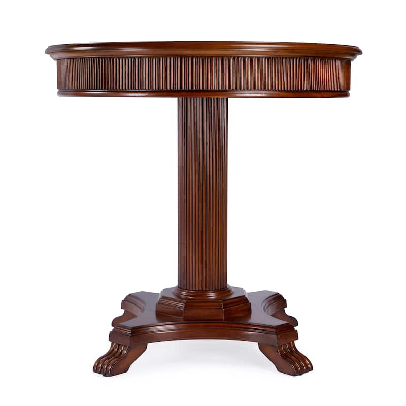 Ellsworth 36" Ribbed Pedestal Foyer Table