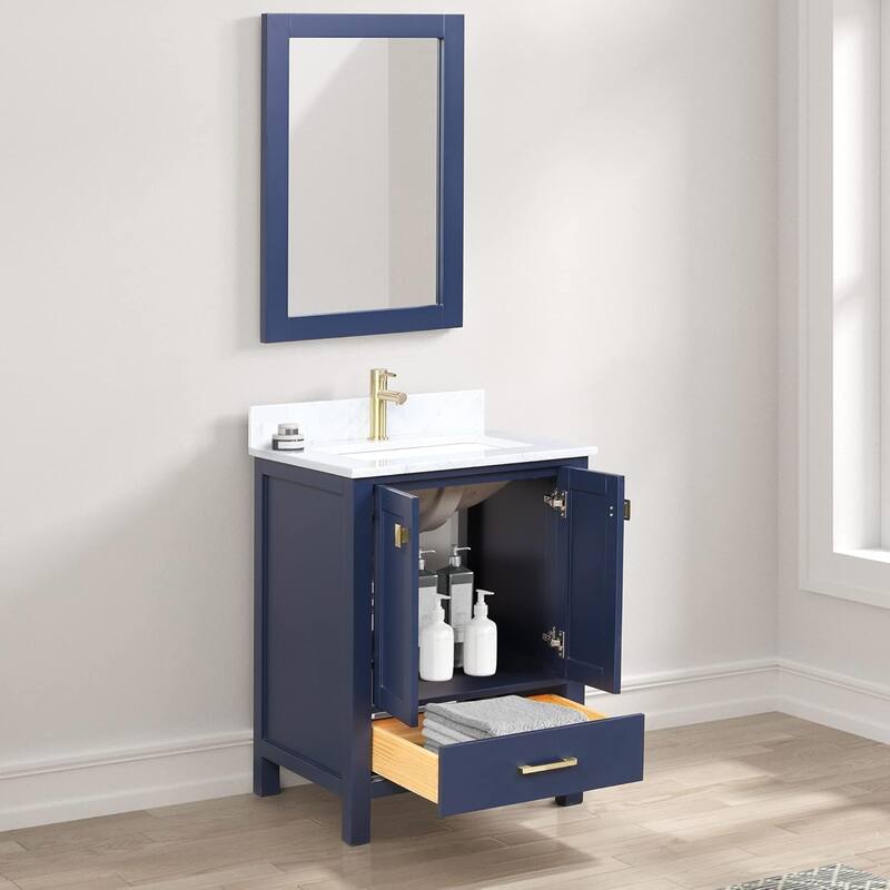 Blossom Geneva 24" Solid Wood Bathroom Vanity with Marble Top