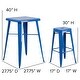 preview thumbnail 11 of 39, 23.75'' Square Metal Indoor-Outdoor Bar Table Set with 2 Square Seat Stools - 27.75"W x 27.75"D x 40"H