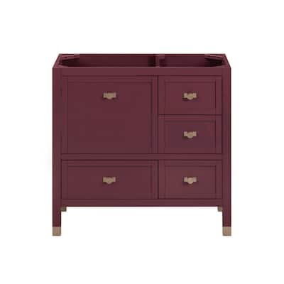 Alana Bathroom Vanity Cabinet in Burgundy Red