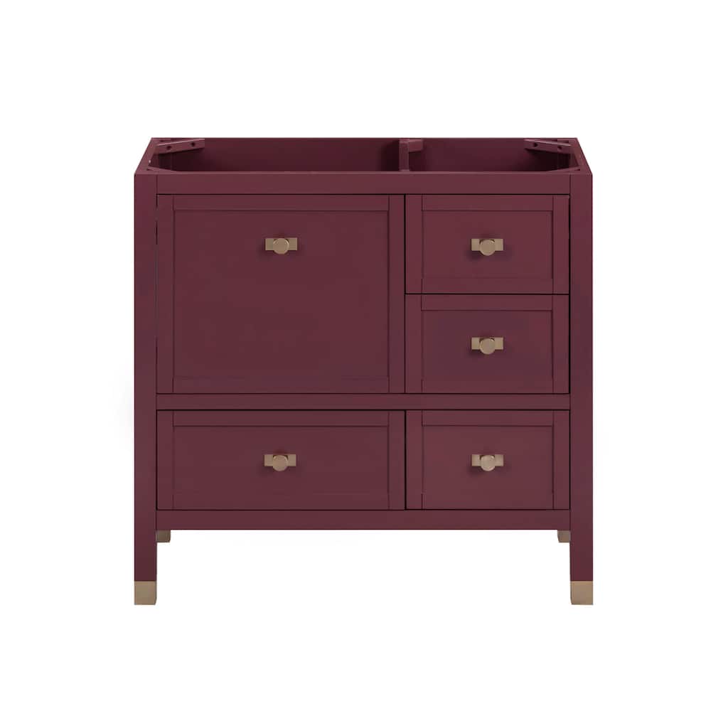 Alana Bathroom Vanity Cabinet in Burgundy Red