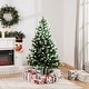 preview thumbnail 1 of 28, HOMCOM Flocked Christmas Tree with Mistletoe, Xmas Unlit Christmas Tree with Stand