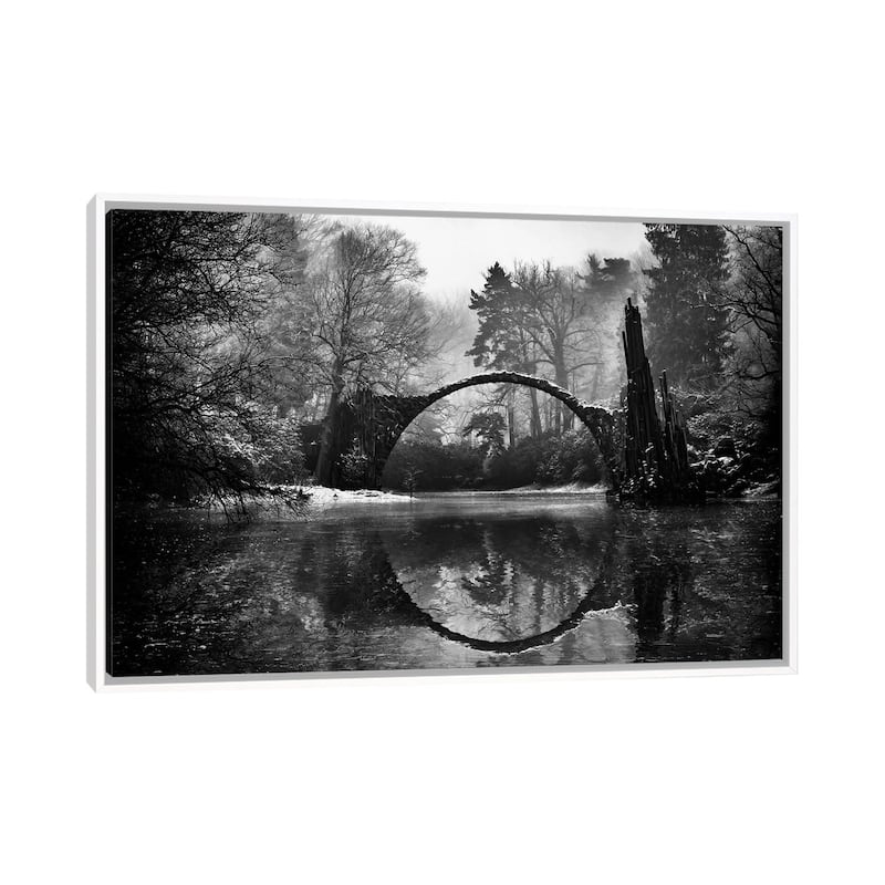 iCanvas "Devil's Bridge II" by Mike Kreiten Framed Canvas Print - White - 18x26