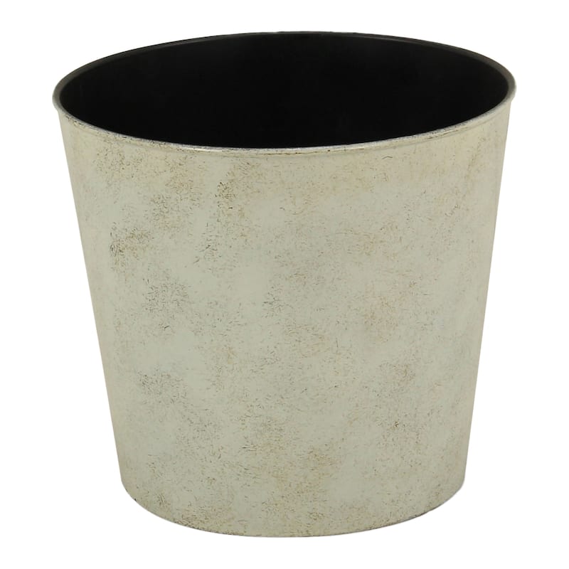 Cheungs Round, 9" cream planter with a tapered body - 12x12x11
