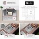 preview thumbnail 7 of 9, Concealed Dual-Mount 20" Stainless Steel Utility Sink, 1-Hole Prep, Dura-Tek Finish, Handmade with Stainless Faucet.