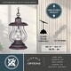 preview thumbnail 4 of 7, Dockside 1 Light Bronze Coastal Outdoor Lantern Pendant Clear Glass - 8-in W x 14.75-in H x 8-in D