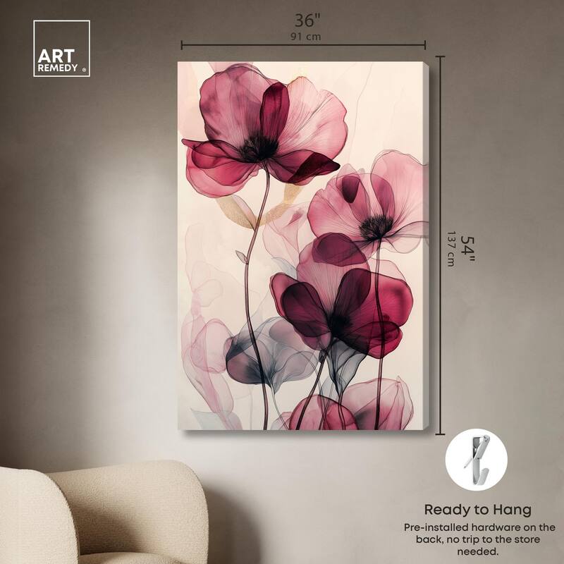 Filigree Flora I Canvas by Art Remedy, Gallery Wrapped