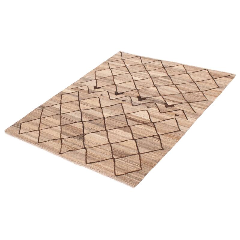 Sivas Taupe Kilim 5'1" x 6'4" - 5'1 x 6'4
