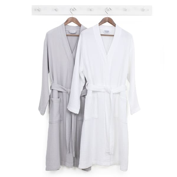 Authentic Hotel and Spa 100 Turkish Cotton Smyrna Luxury Robe Bed