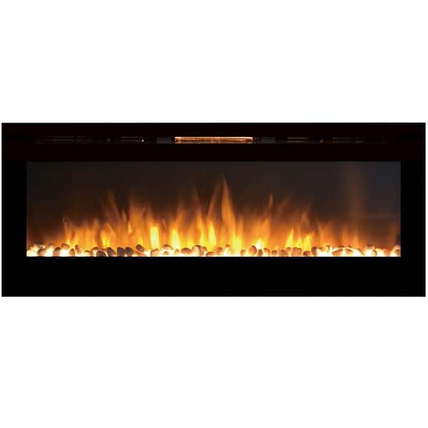 Shop Regal Flame Astoria 60 Built In Ventless Heater Recessed Wall Mounted Electric Fireplace Pebble On Sale Overstock 30405086