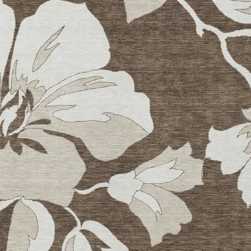 HomeRoots Floral Transitional Rectangle Outdoor Rug