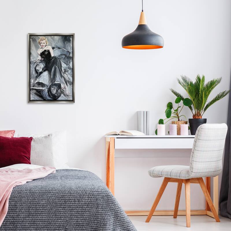 Stupell Timeless Fashion Woman Framed Floater Canvas Wall Art Design By Lucille Lee