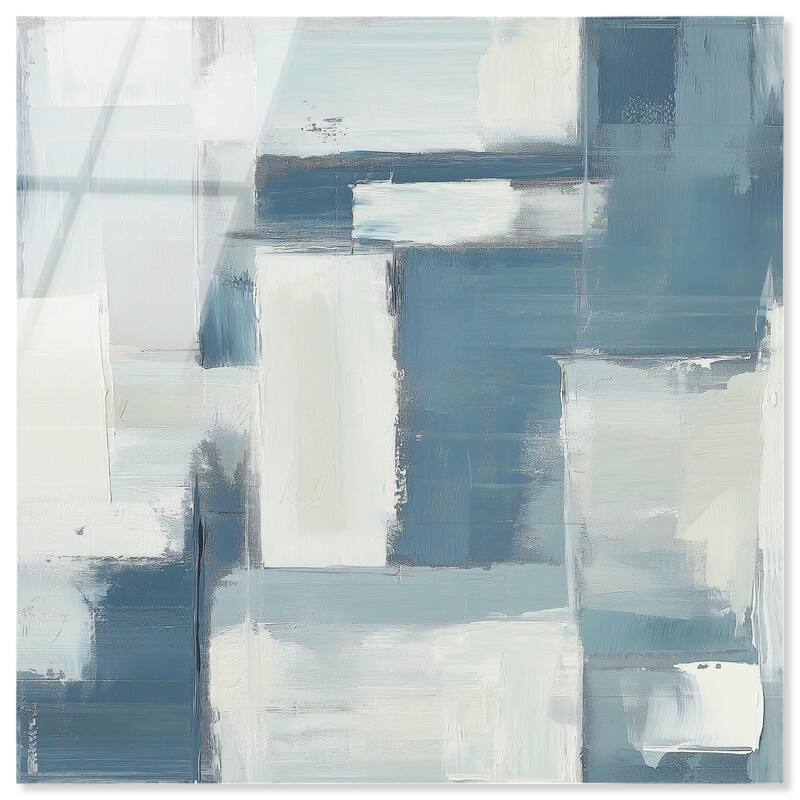 Deconstructed Blue III Acrylic by Art Remedy, Ready to Hang - 24" x 24"