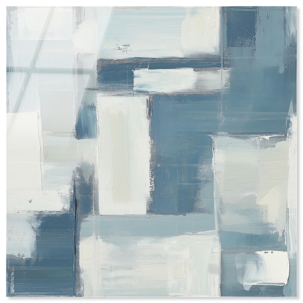 Deconstructed Blue III Acrylic by Art Remedy, Ready to Hang
