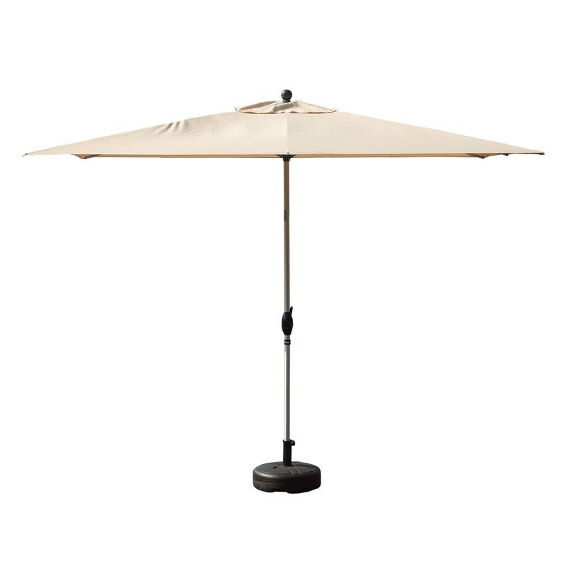 Domi Outdoor Living 6.5' x 10' Tilt Aluminum Patio Umbrella - Beige