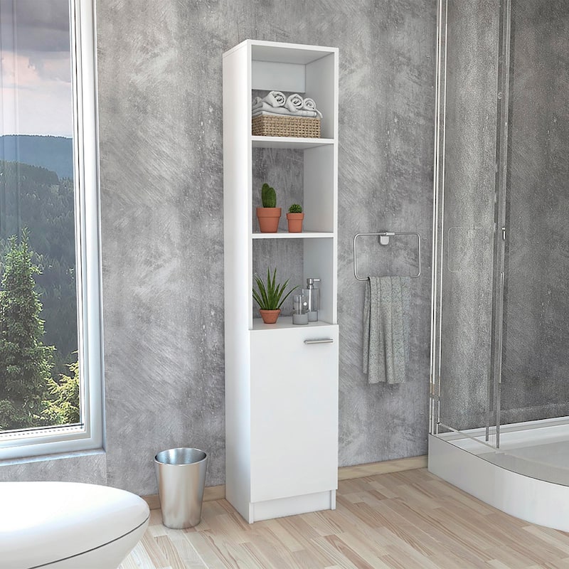 Bathroom Linen Cabinet with 3 Shelves,Single Door