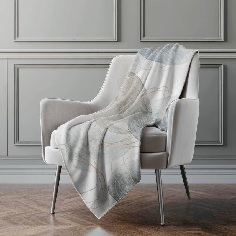 Premium Machine Washable Modern Glam Sherpa Throw Blanket - Ivory - 4'2" x 5'10"