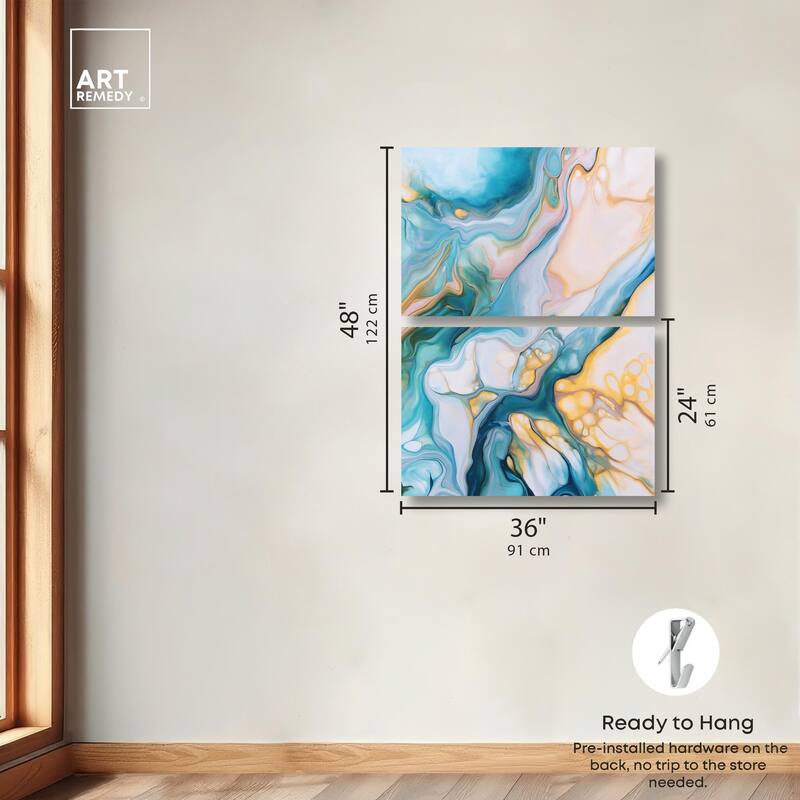 Visions Pastel III Canvas Set of 2 by Art Remedy, Gallery Wrapped