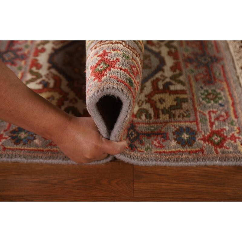 Heriz Serapi Oriental Rug Handmade Grey Wool Carpet - 2'0"x 3'0"