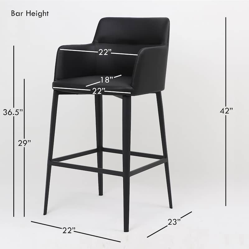 Williamsburg Modern Leatherette Bar Stool (25-inch/ 29-inch)