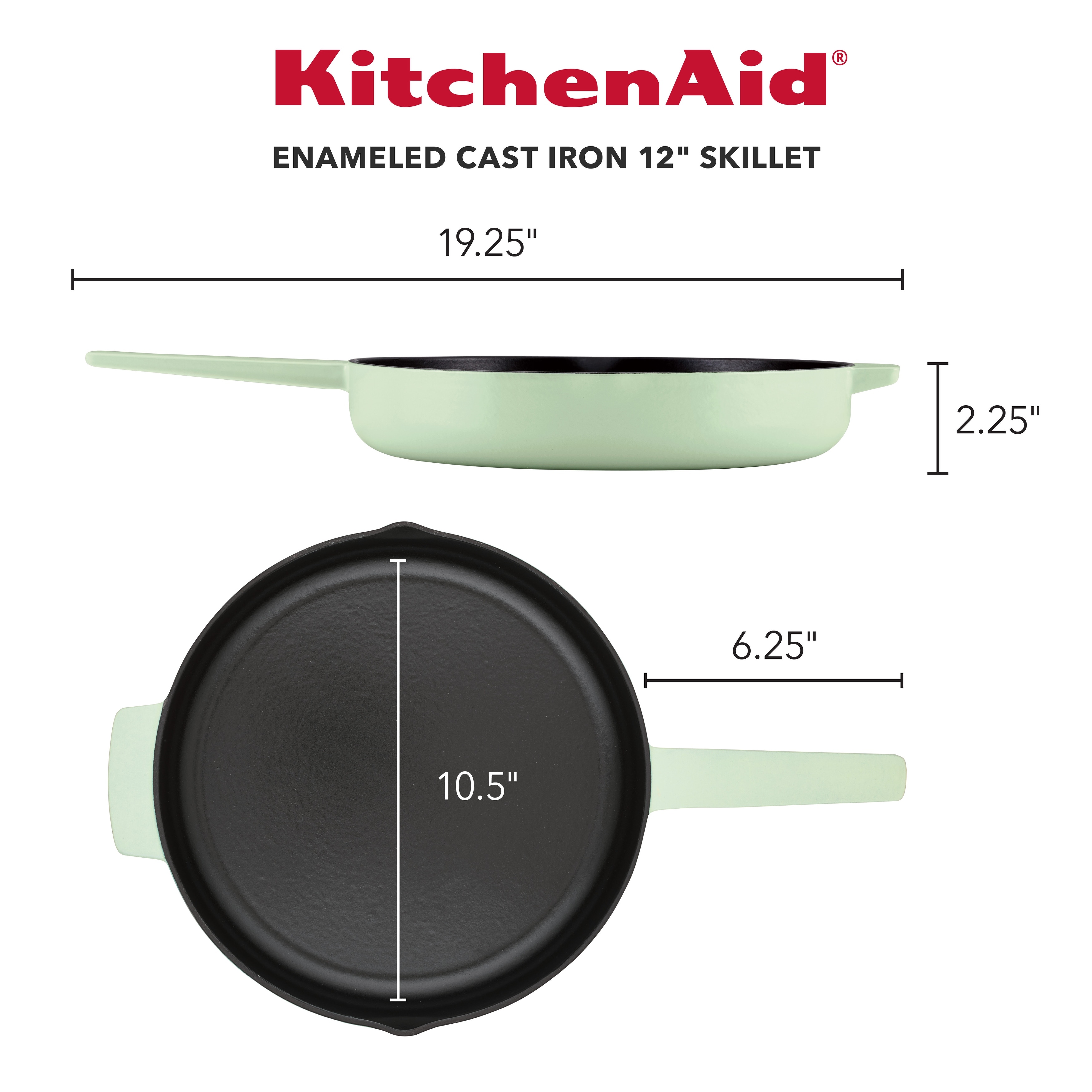 KitchenAid Enameled Cast Iron Induction Skillet with Helper Handle