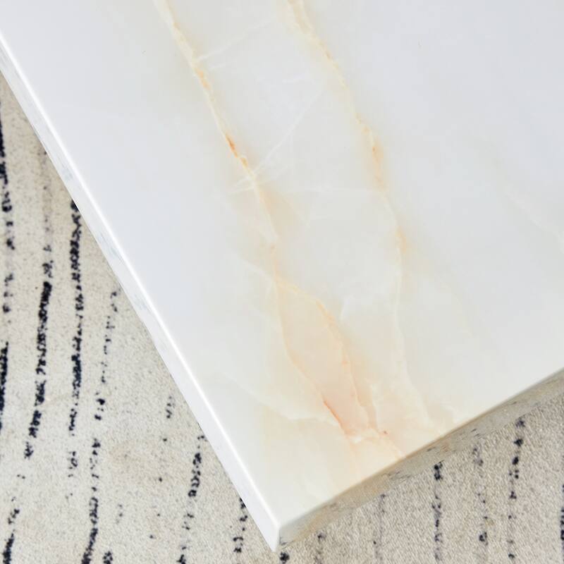 Modern And Practical Coffee Table With Imitation Marble Patterns