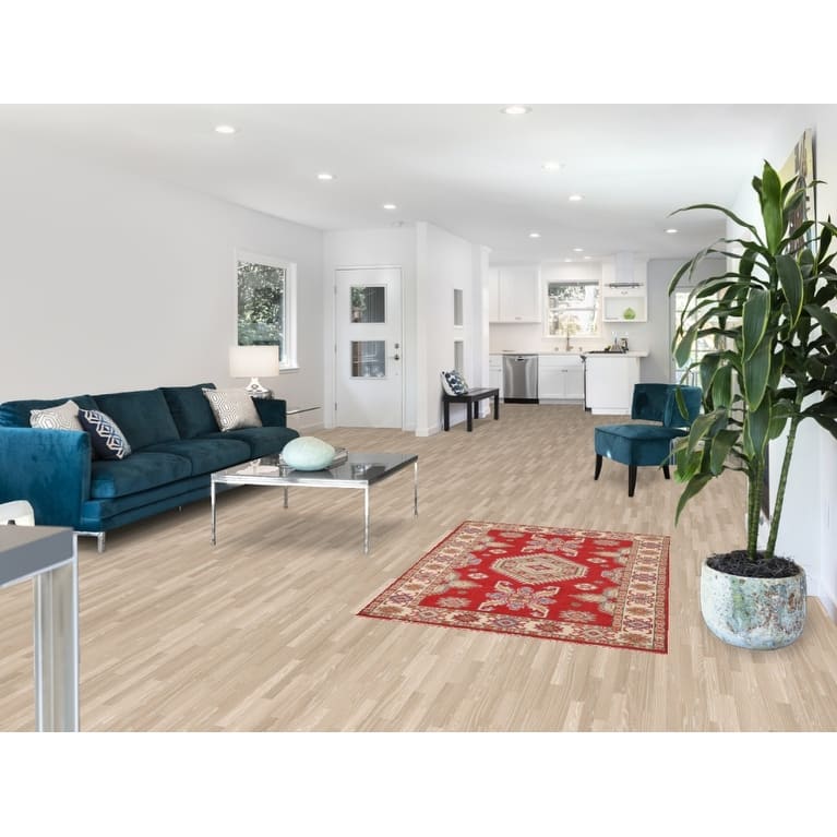 Kazak Accent Rug Hand-Knotted Oriental Wool Carpet - 3'4"x 4'10"