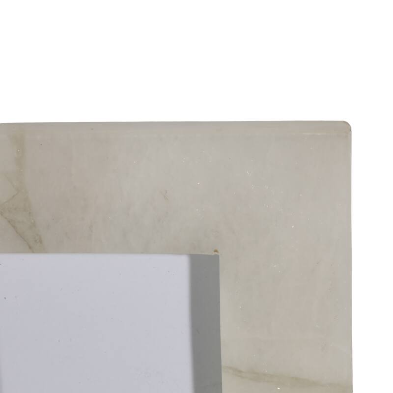 Quartz Rectangular Decorative Photo Frame - White