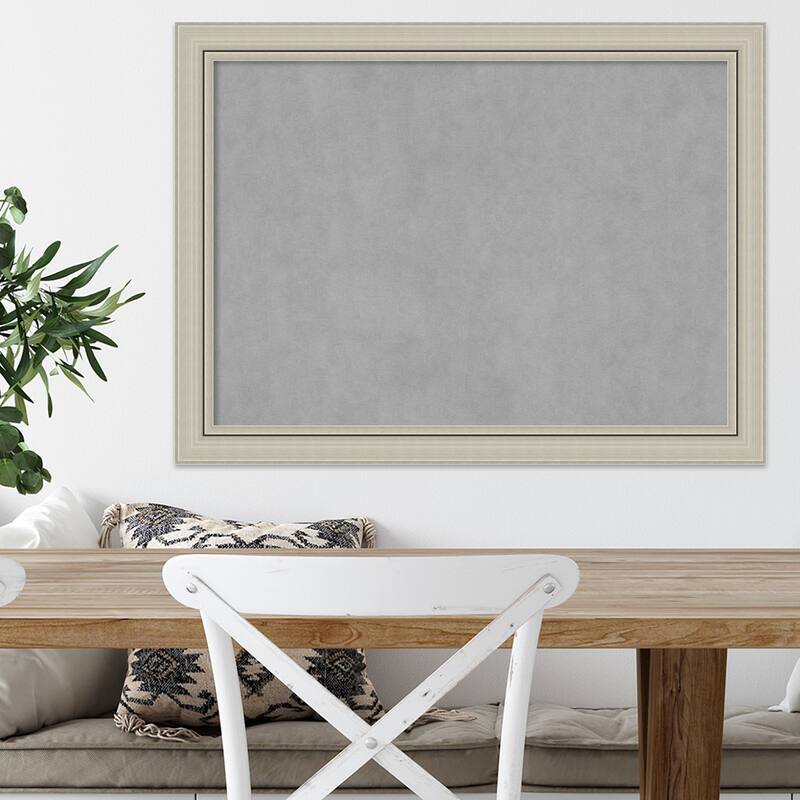 Framed Magnetic Board, Romano Silver