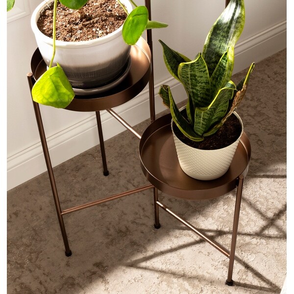 Kate and Laurel Finn Metal Multi Level Plant Stand - On Sale - Bed