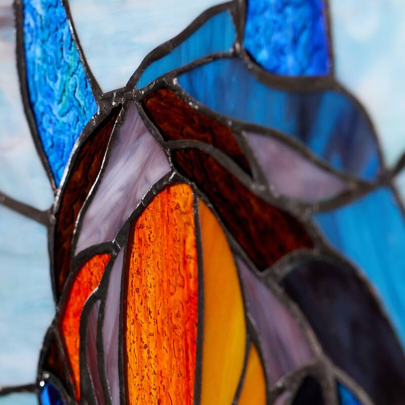 River of Goods Multicolor Mustang River of Goods Stained Glass Window Panel - 8.5" x 0.25" x 13"