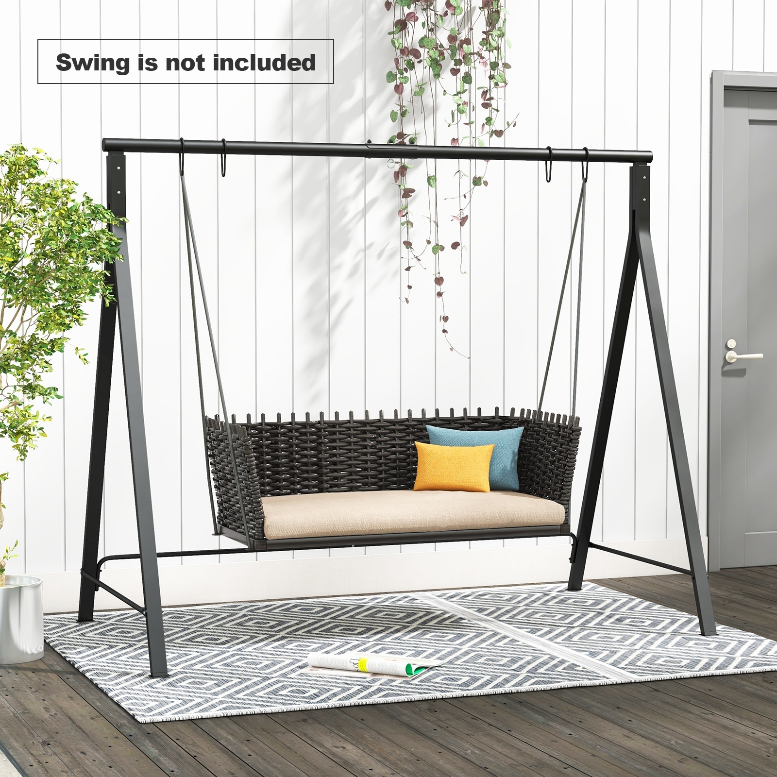 Metal porch top swing stand