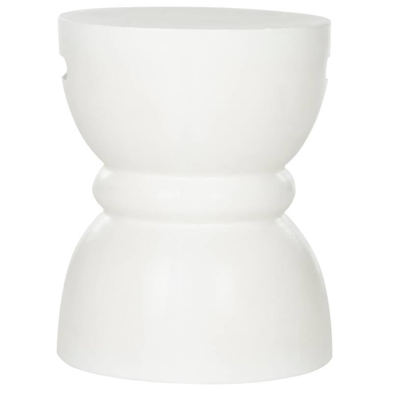 SAFAVIEH Haruki Concrete Accent Table (Ivory) - 13.7" x 13.7" x 17.7"