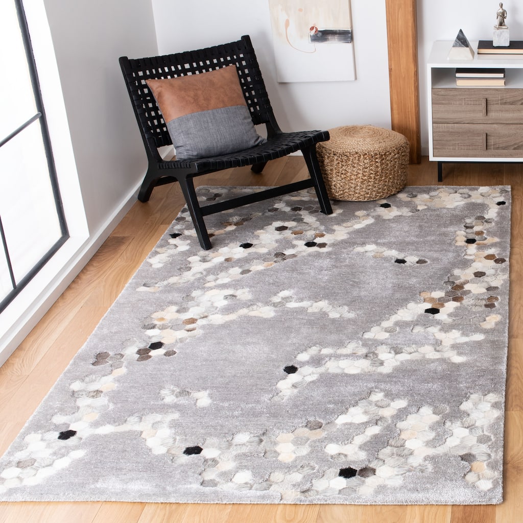 SAFAVIEH Handmade Manhattan Shakti Modern Abstract Silk Rug