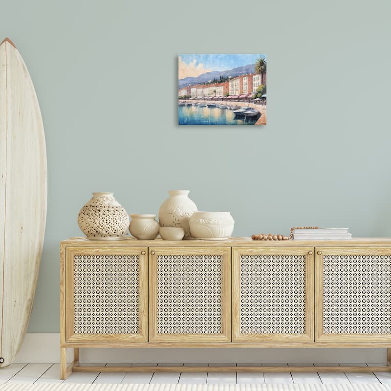 Stupell Quaint Seaside Marina Canvas Wall Art Design By Kim Allen