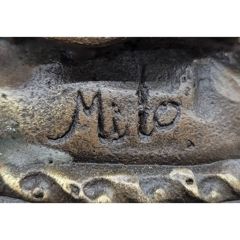 Roman Woman In Flowing Robes - Bronze Metal Sculpture Statue Original Art By Milo